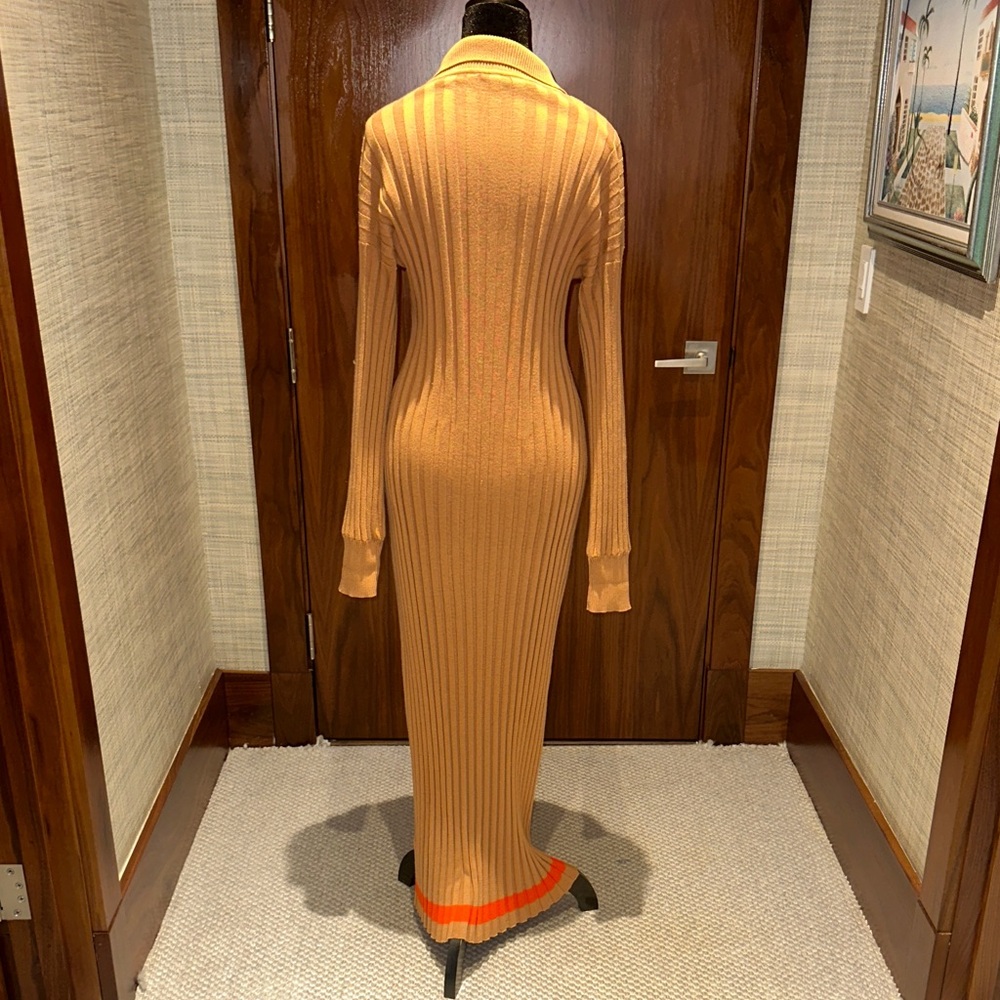 Johanna Ortiz Tan Long Sleeve Maxi Dress - Picture 3 of 5
